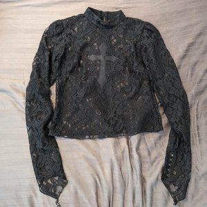 2004 Lip Service Black Metal lace longsleeve